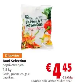 Colruyt Boni Selection paprikareepjes 1,5 kg aanbieding