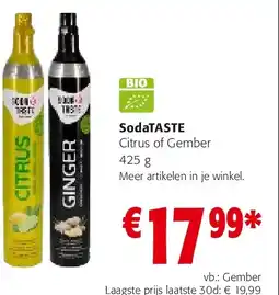 Colruyt SodaTASTE Citrus of Gember 425 g aanbieding