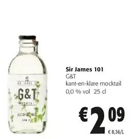Colruyt Sir James 101 G&T aanbieding