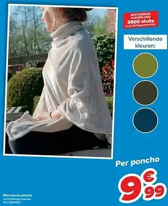 Carrefour Microvezel poncho aanbieding