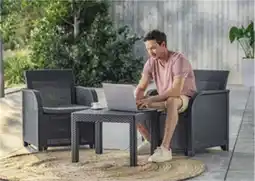 Happyland Balkonset tafel + 2 stoelen Rosalie Graphite aanbieding
