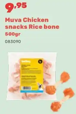 Happyland Muva Chicken snacks Rice bone aanbieding