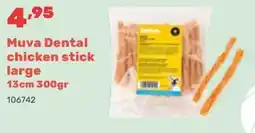 Happyland Muva Dental chicken stick large aanbieding