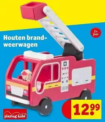 Kruidvat Houten brandweerwagen aanbieding