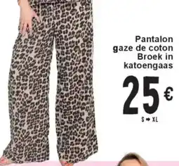 Cora Pantalon gaze de coton Broek in katoengaas aanbieding