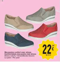 Cora Mocassins confort avec strass Comfortabele mocassins met strass aanbieding