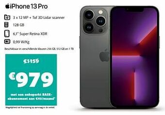Base Apple iphone 13 pro aanbieding