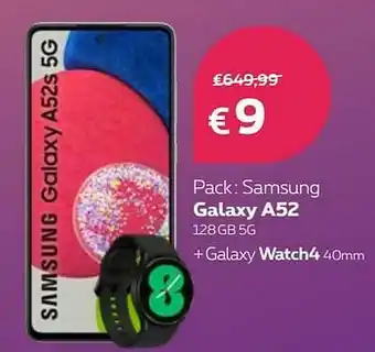 Proximus Samsung galaxy a52 128gb 5g aanbieding