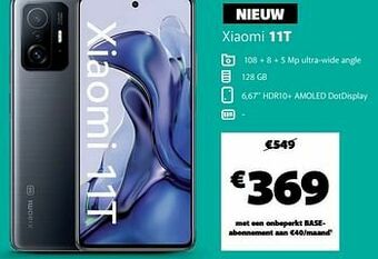 Base Xiaomi 11t aanbieding