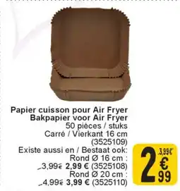 Cora Papier cuisson pour Air Fryer Bakpapier voor Air Fryer aanbieding