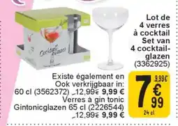 Cora Lot de 4 verres à cocktail Set van 4 cocktail glazen aanbieding