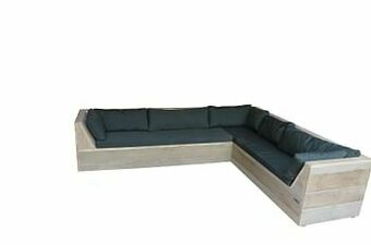 Brico Wood4you loungebank Six steigerhout 200x200x70cm aanbieding