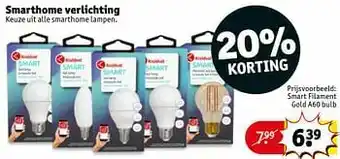 Smarthome verlichting smart filament gold a60 bulb