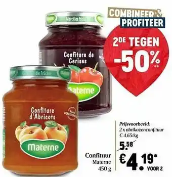 Delhaize Confituur materne abrikozenconfituur aanbieding