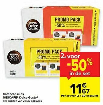 Carrefour Market Koffiecapsules nescafe dolce gusto aanbieding