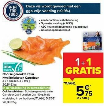 Carrefour Market Noorse gerookte zalm kwaliteitsketen carrefour aanbieding