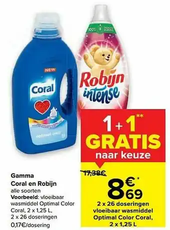 Carrefour Market Vloeibaar wasmiddel optimal color coral aanbieding