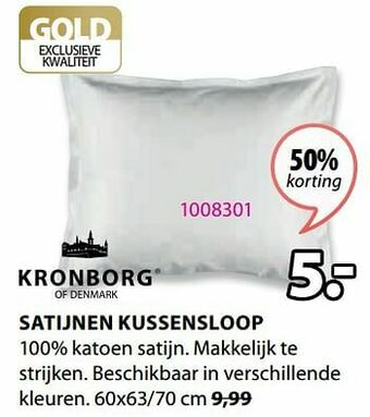Jysk Satijnen kussensloop aanbieding