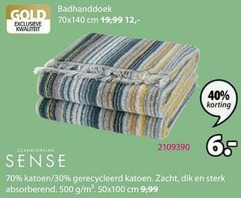 Jysk Badhanddoek aanbieding