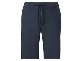 Lidl LIVERGY® Short van een katoenmix met normale taillehoogte (50, marine) aanbieding
