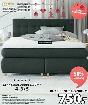 Jysk Gold c45 boxspring aanbieding