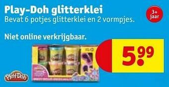 Kruidvat Play-doh glitterklei aanbieding