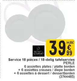 Cora Service 18 pièces / 18-delig tafelservies Perle aanbieding