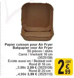 Cora Papier cuisson pour Air Fryer Bakpapier voor Air Fryer aanbieding