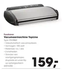 Hanos Foodsaver Vacumeermachine TopLine aanbieding