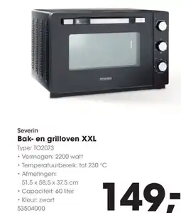 Hanos Bak en grilloven XXL aanbieding