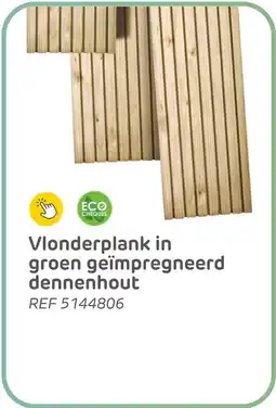 Brico Vlonderplank in groen geïmpregneerd dennenhout aanbieding