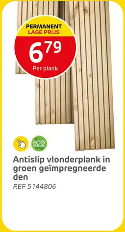 Brico Antislip vlonderplank in groen geïmpregneerde den aanbieding