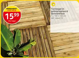 Brico Tuintegel in geïmpregneerd dennenhout aanbieding