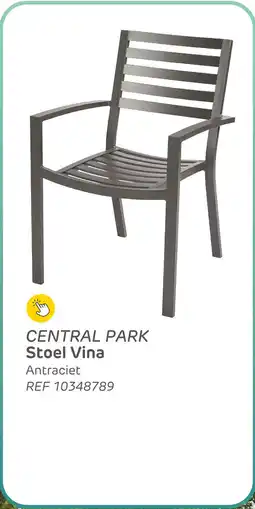Brico Central Park Stoel Vina Antraciet aanbieding