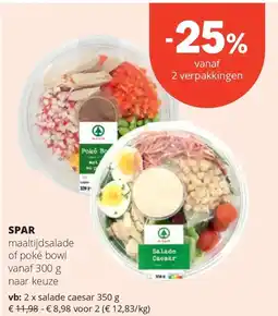 Spar SPAR maaltijdsalade of poké bowl vanaf 300 g aanbieding