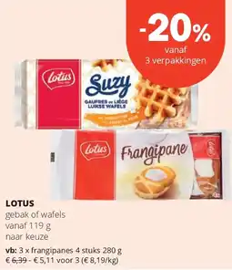 Spar LOTUS gebak of wafels vanaf 119 g aanbieding