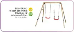 Brico Swingking Houten schommel Olivia met 2 schommelzitjes aanbieding