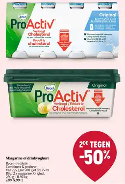 Margarine of drinkyoghurt
