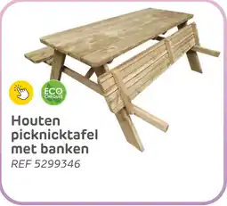 Brico Houten picknicktafel met banken aanbieding