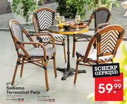 Sligro Sediamo Terrasstoel Paris Met Armleuning aanbieding