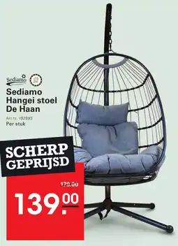 Sligro Sediamo Hangei Stoel De Haan aanbieding
