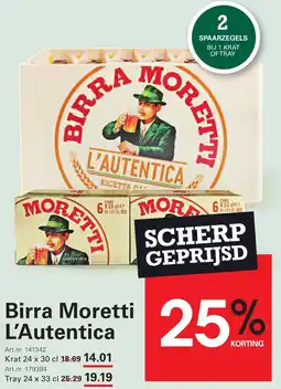 Sligro Birra Moretti L'Autentica aanbieding