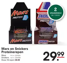 Sligro Mars en Snickers Proteïnerepen aanbieding