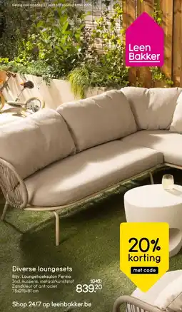 Leen Bakker Diverse loungesets aanbieding