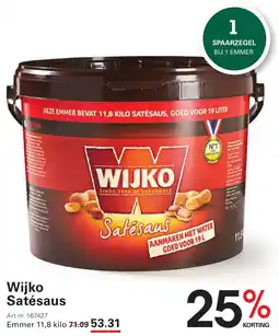 Sligro Wijko Satésaus aanbieding