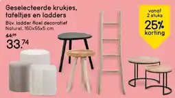 Leen Bakker Geselecteerde krukjes, tafeltjes en ladders aanbieding