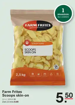 Sligro Farm Frites Scoops skin-on aanbieding