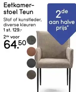 Leen Bakker Eetkamer- stoel Teun aanbieding