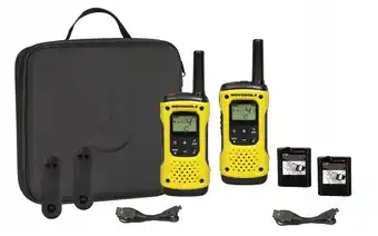 Decathlon Draagbare PMR radio Motorola TLKR T92 H2O IP67 set met 2 stuks Geel aanbieding