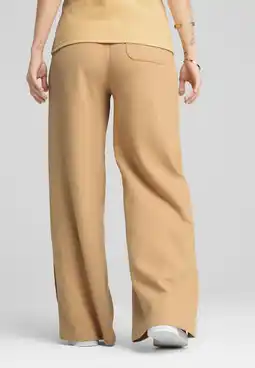 Decathlon HER comfortabele rechte broek met hoge taille voor dames PUMA Warm Beige Brown aanbieding